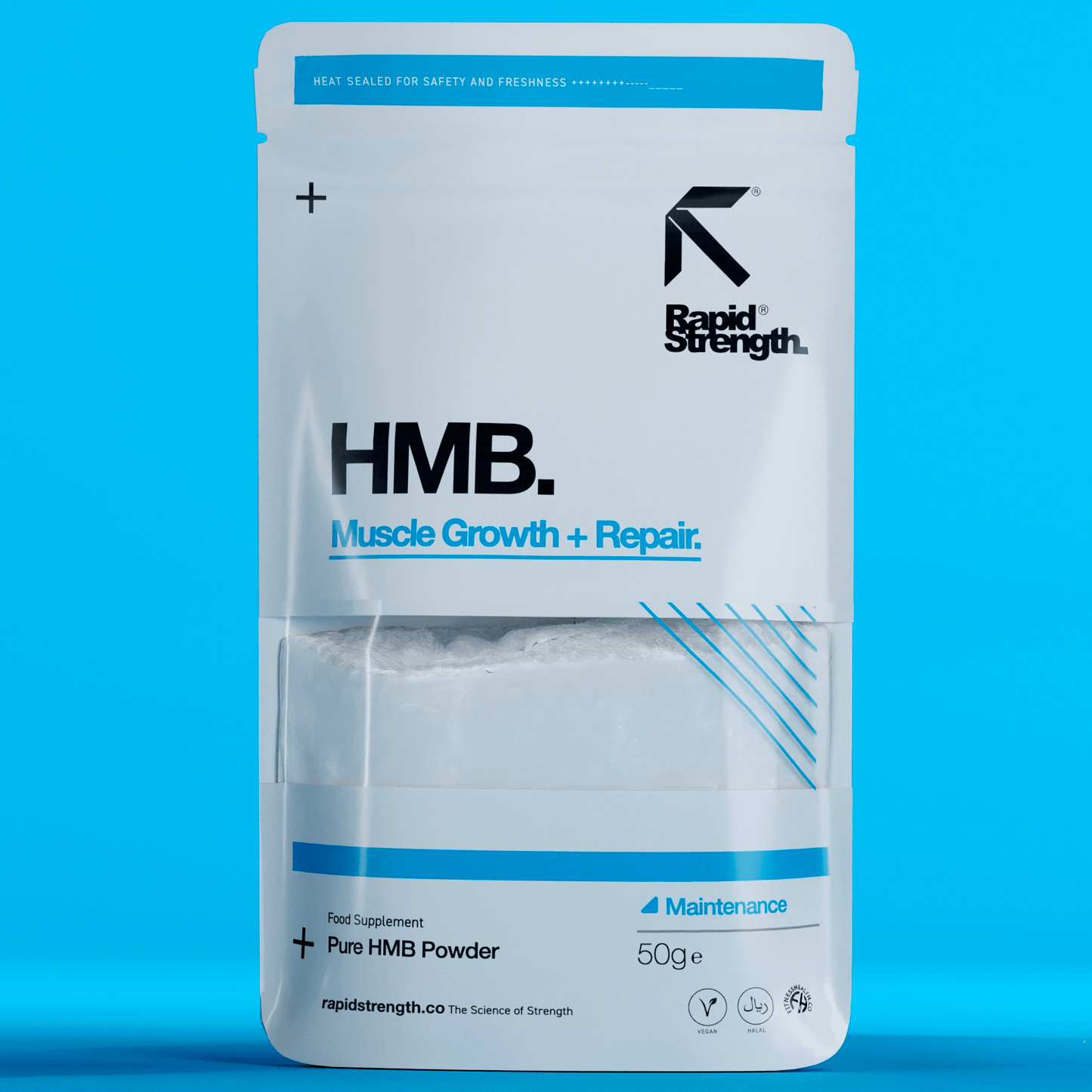 HMB Pure Powder Natural Cutting Bodybuilding Supplement by Rapid Strength - Fitness Health