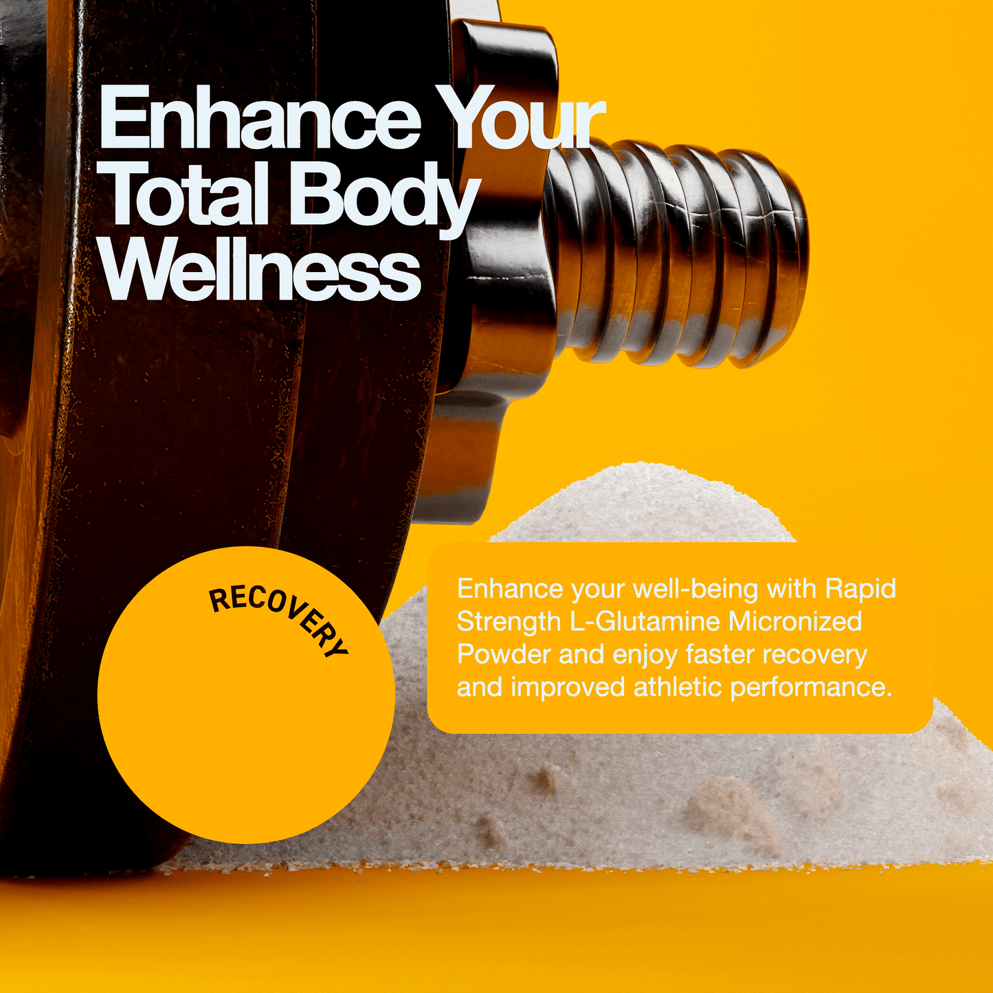 L GLUTAMINE POWDER POST WORKOUT MUSCLE RECOVERY NATURAL POWDER RAPID STRENGTH - Fitness Health