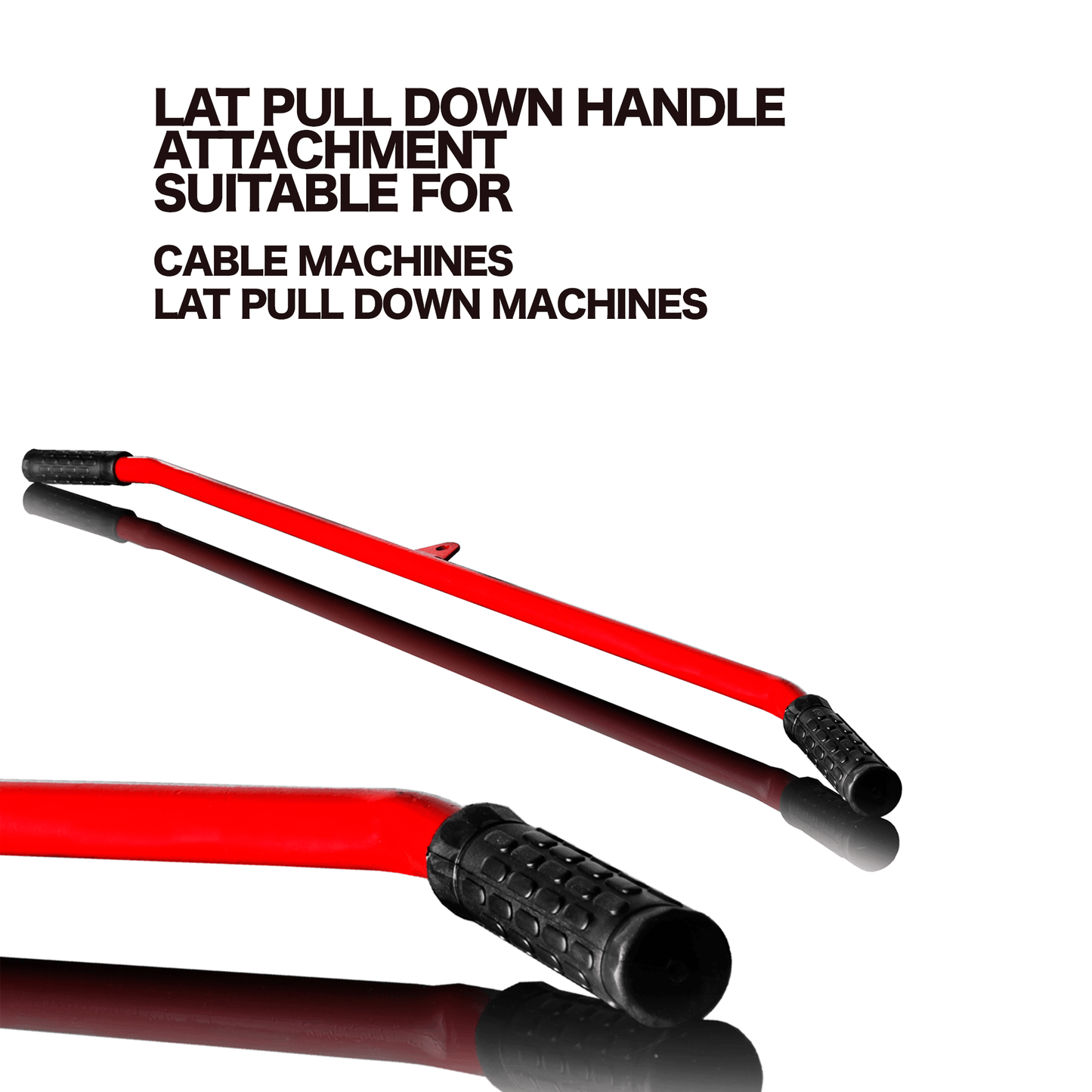 Lat pull down bar Cable Machine attachment (Red) - Fitness Health