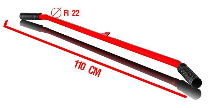 Lat pull down bar Cable Machine attachment (Red) - Fitness Health