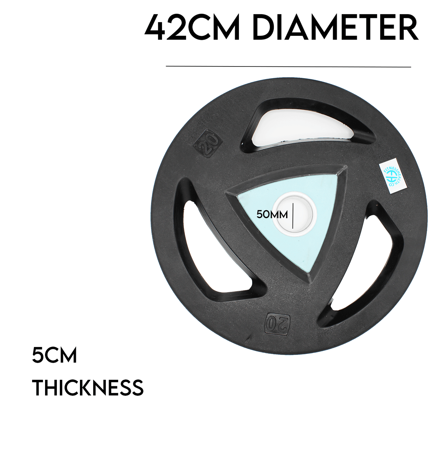 Olympic Rubber Weight 20kg Plates - Fitness Health