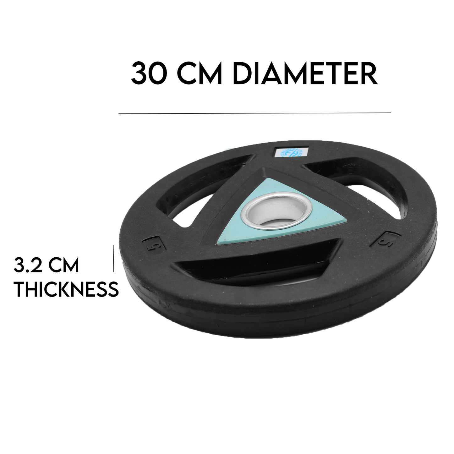 FH Olympic Rubber Weighted Plates 2'' Tri Grip - Fitness Health