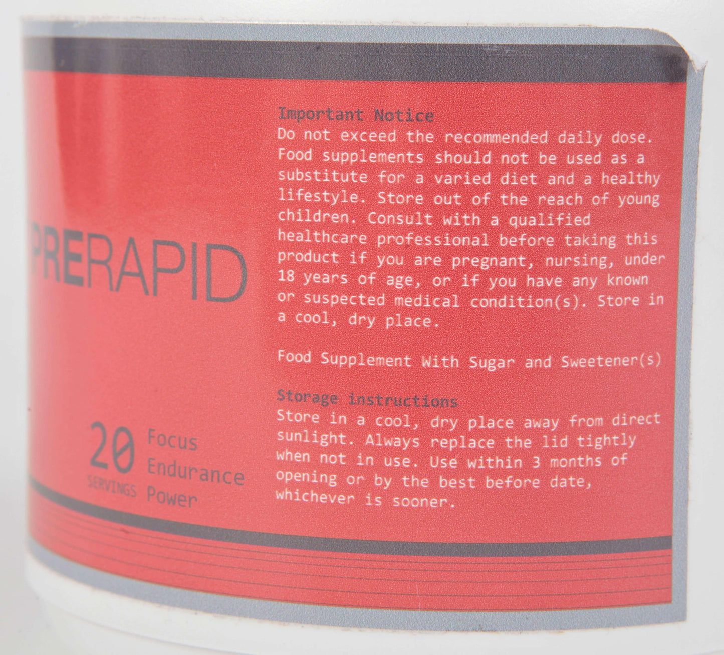 Pre Workout Non Stim Enhanced Performance - Fitness Health