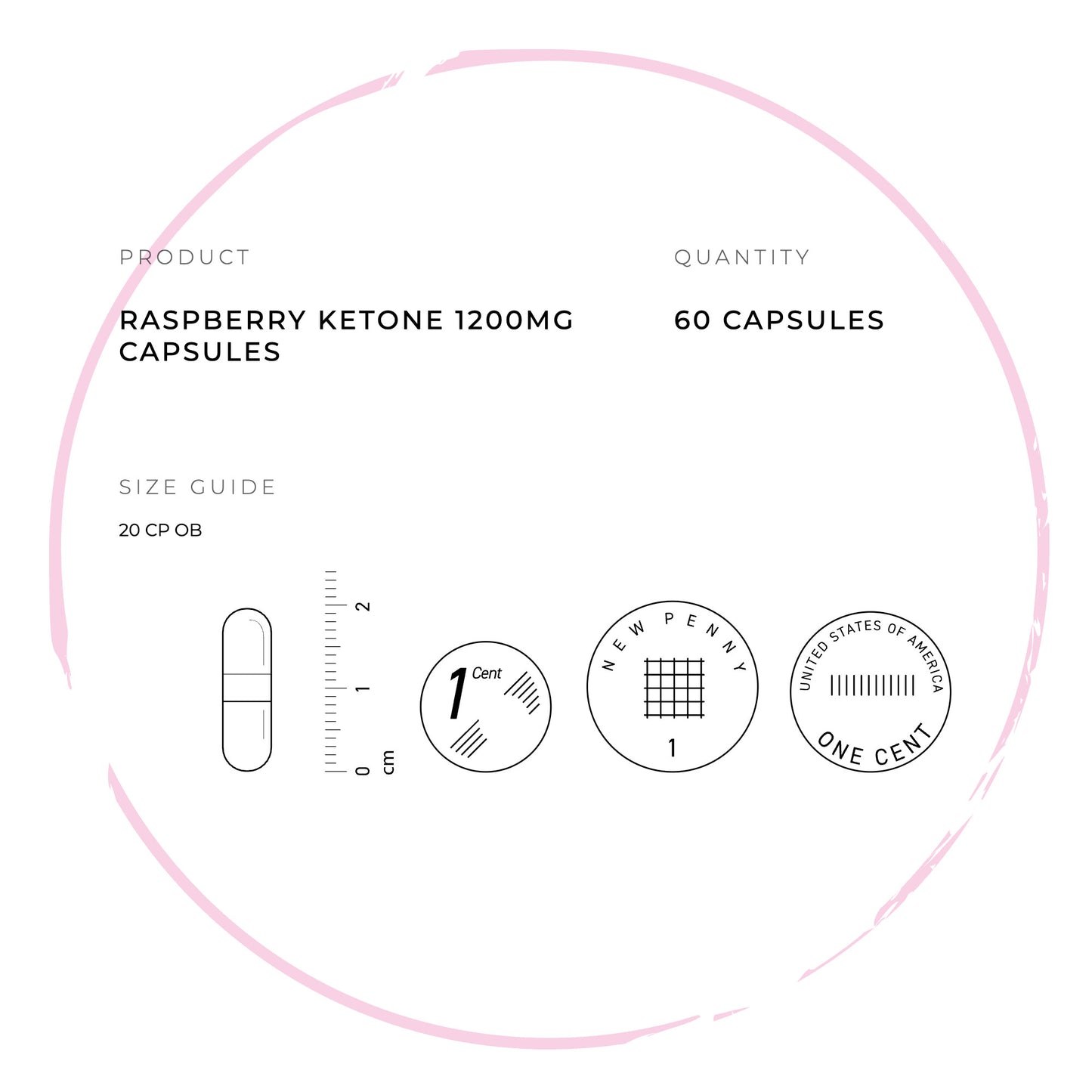 Digestive & Weight Management Support - Raspberry Extract Capsules 1000mg (4% Ketones)