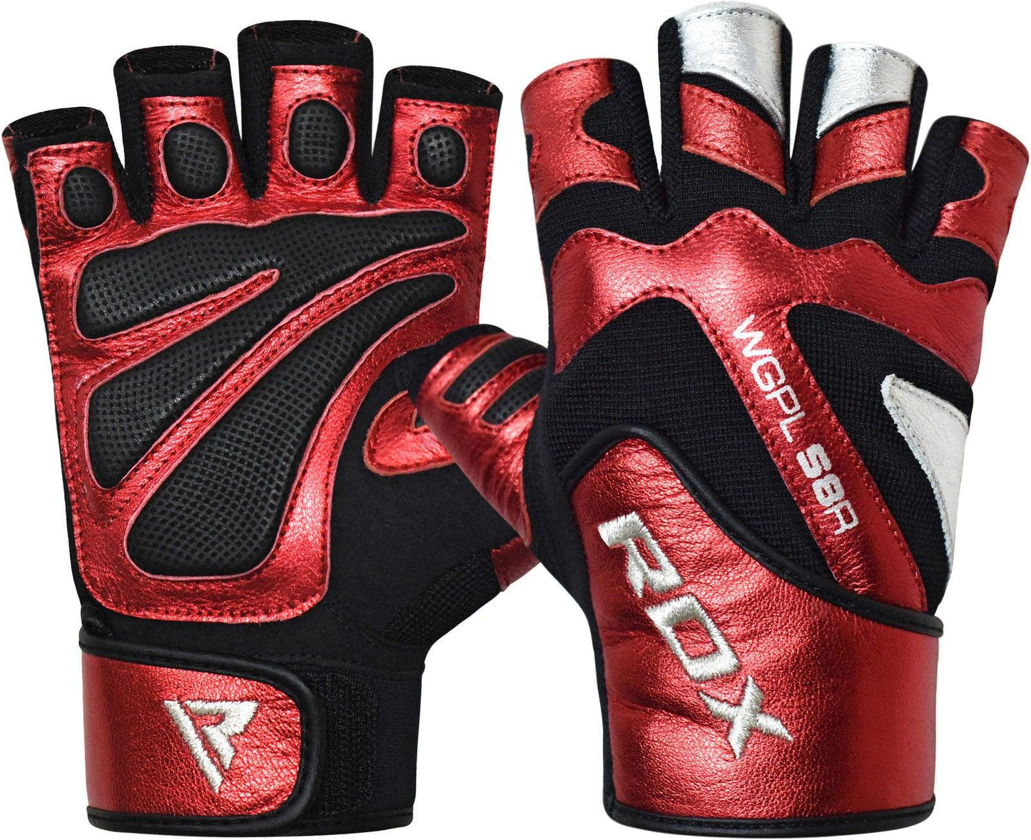 RDX S8 Bold Leather Gym Gloves - Fitness Health