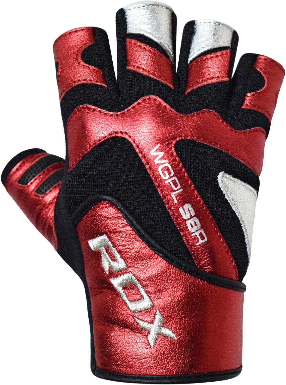 RDX S8 Bold Leather Gym Gloves - Fitness Health 