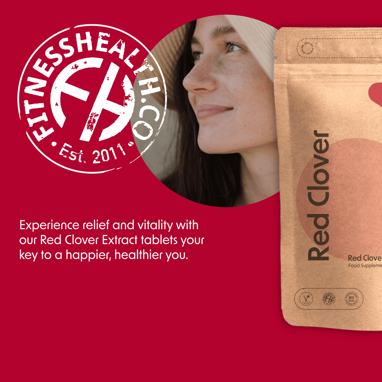 Red Clover Extract 1000mg Tablets Vegan - Fitness Health