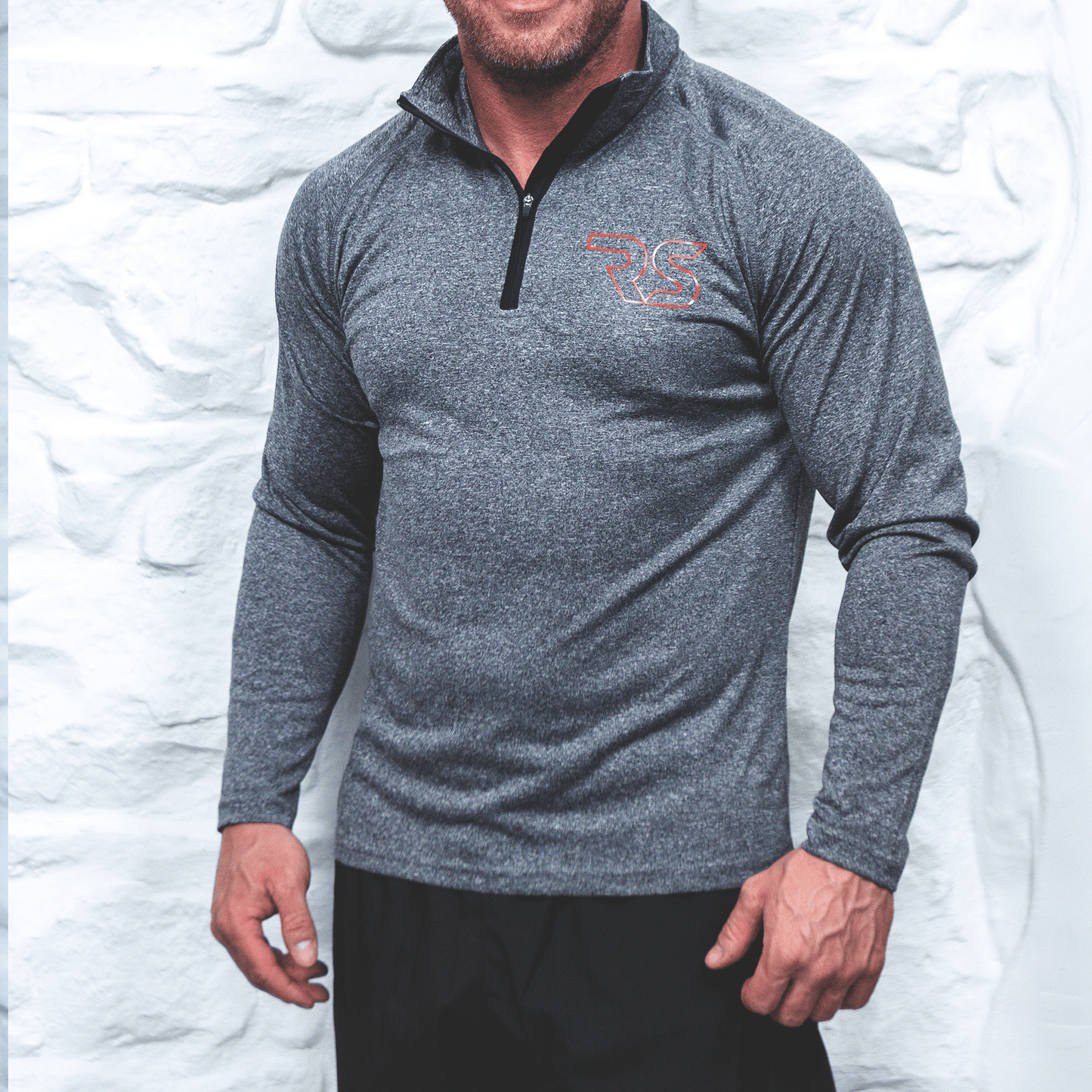 RS Long Sleeve Performance Men's zip neck - Fitness Health