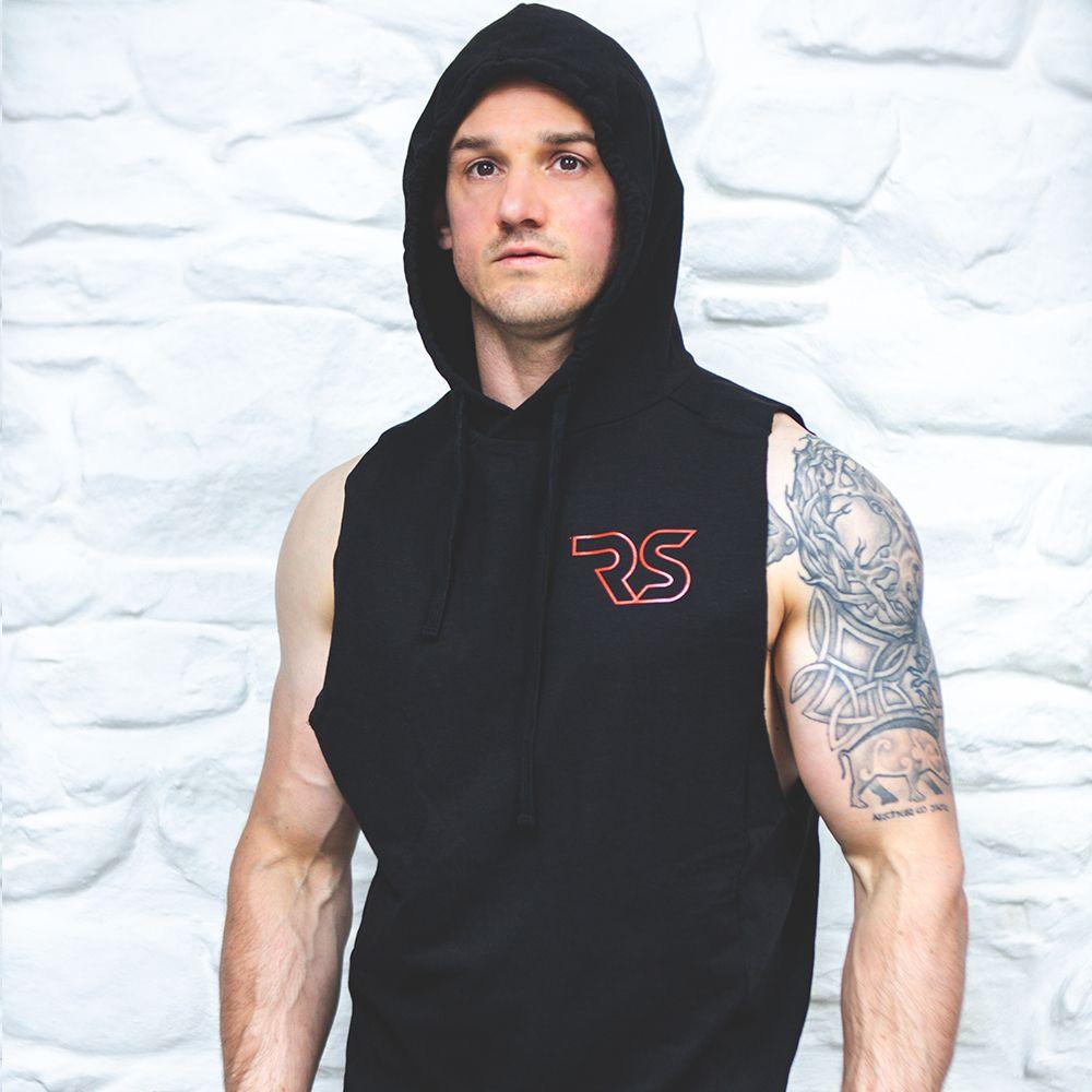 RS Muscle Fit Sleeveless Hoodie - Fitness Health 