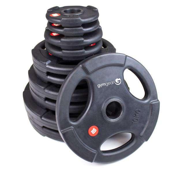Rubber Tri Grip Gym Gear Olympic Plate Sets 100kg - Fitness Health