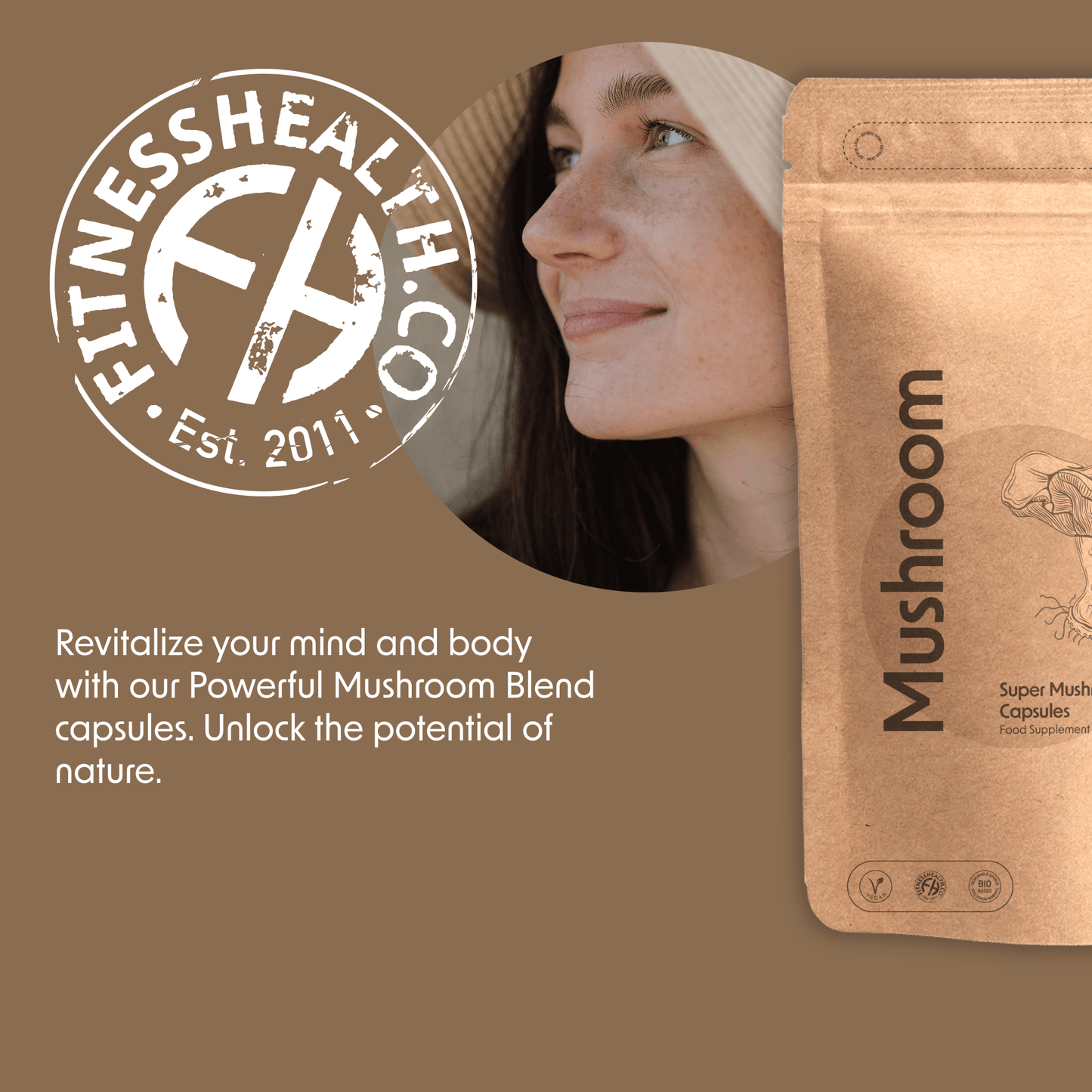 Super Mushroom Complex Capsules Nootropic Blend - Fitness Health