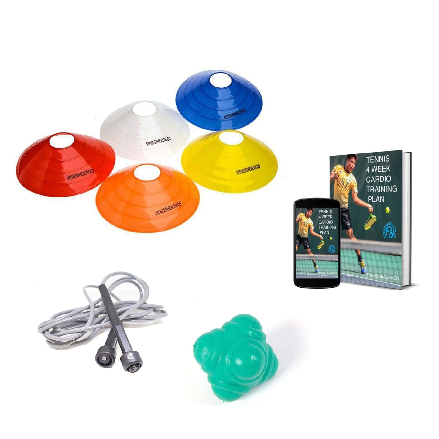 Tennis Cardio Training Set with Training Guide - Fitness Health