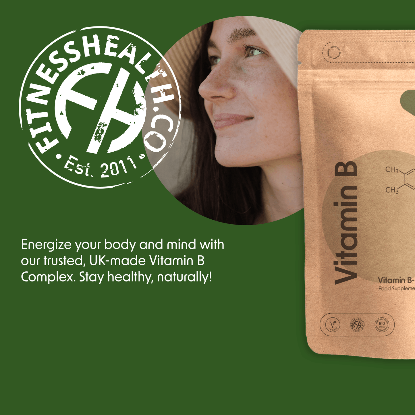 Vitamin B Complex Tablets - Vegan Friendly - Fitness Health