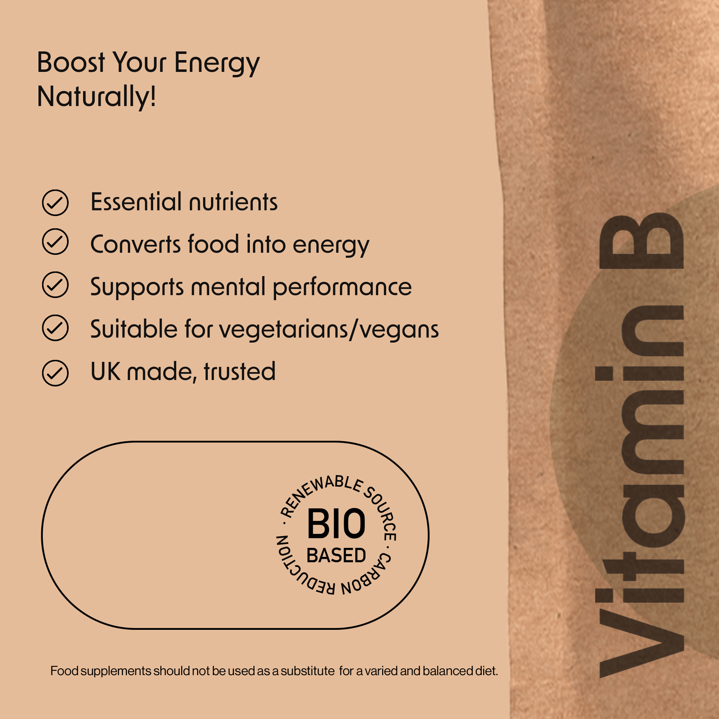 Vitamin B Complex Tablets - Vegan Friendly - Fitness Health