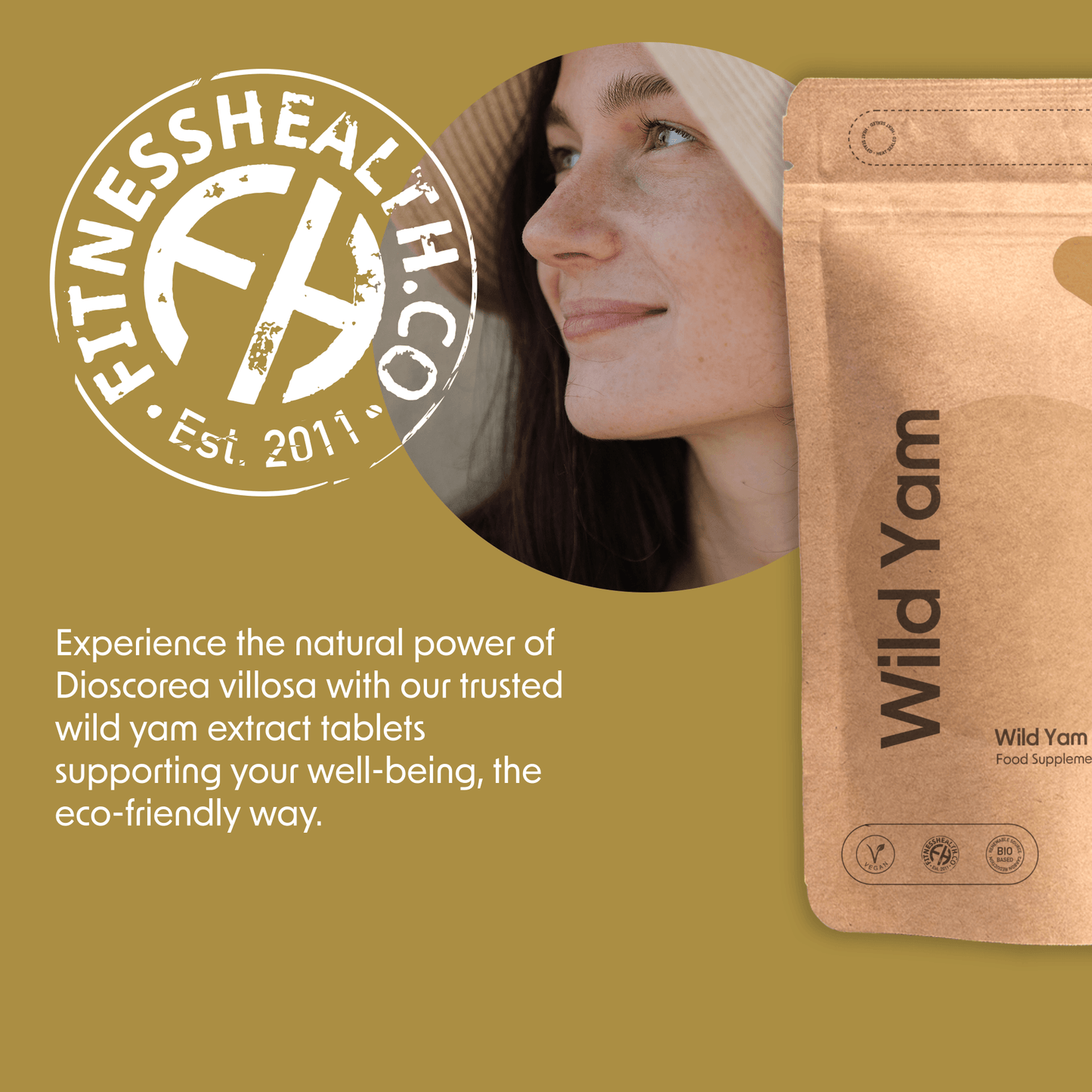 Wild Yam 500mg tablets - Fitness Health