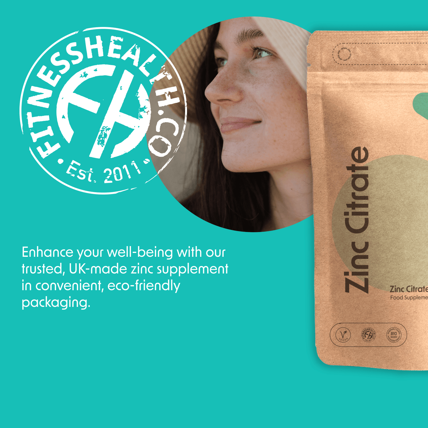 Zinc Citrate 100mg Tablets Max Strength Vegan - Fitness Health
