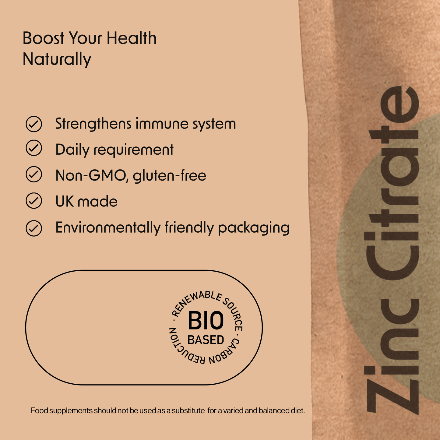 Zinc Citrate 100mg Tablets Max Strength Vegan - Fitness Health