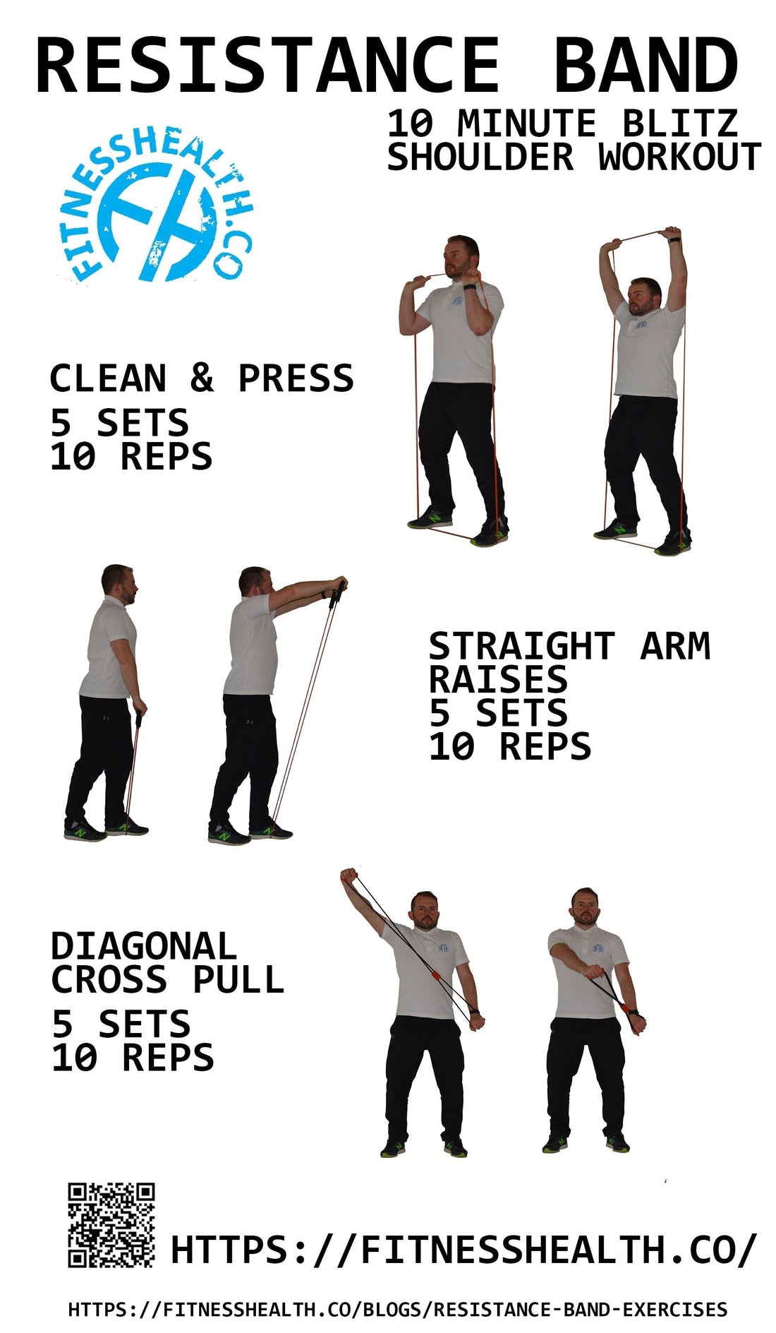 10 minute Resistance band shoulder workout – Fitness Health