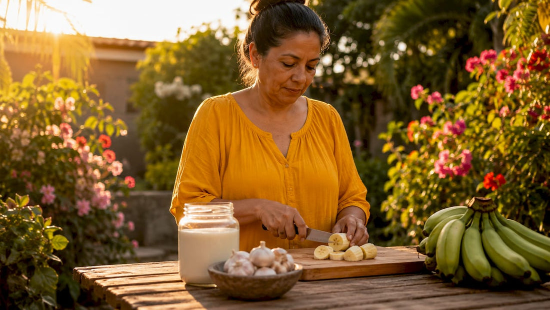 Woman preparing probiotic and prebiotic rich breakfast