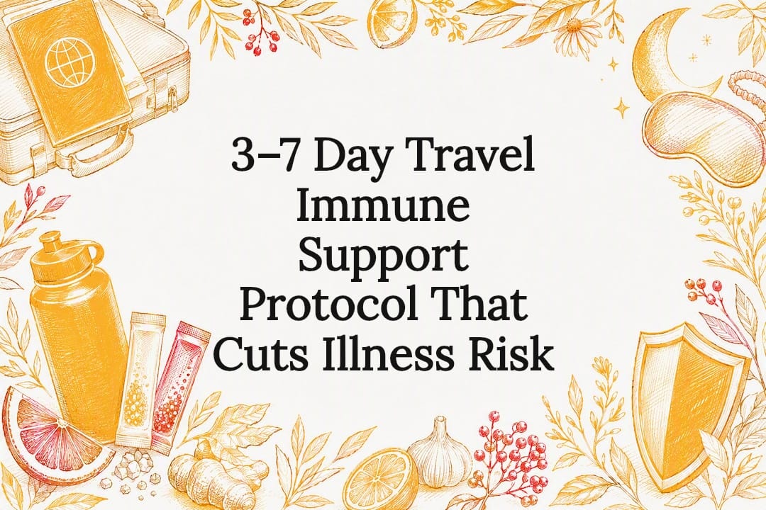 Travel immune support title card illustration