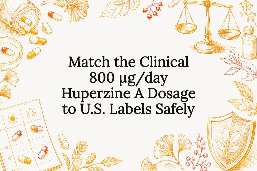 Decorative huperzine dosage title card