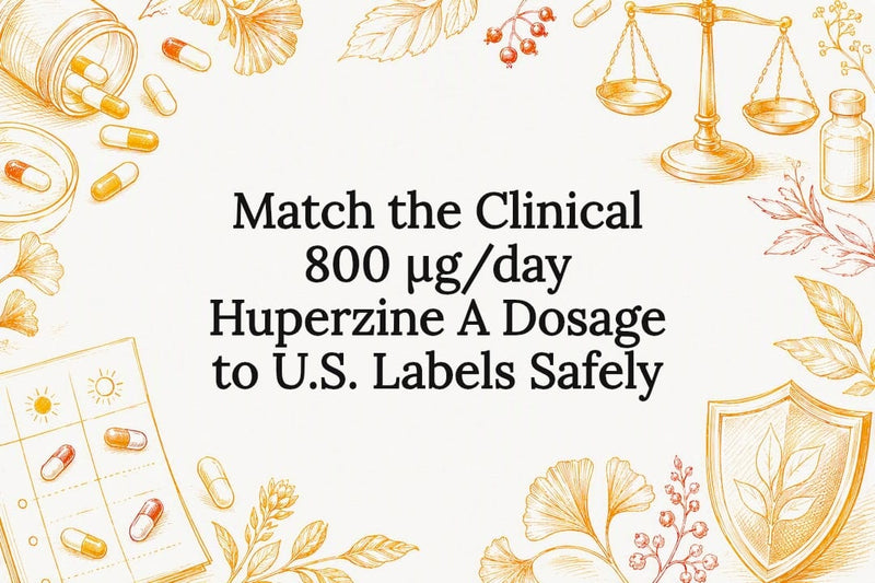 Decorative huperzine dosage title card