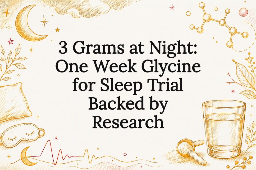 Decorative glycine sleep trial title card