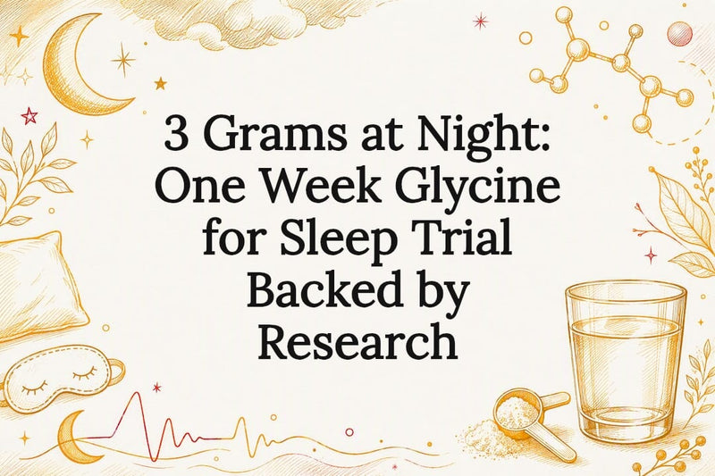 Decorative glycine sleep trial title card