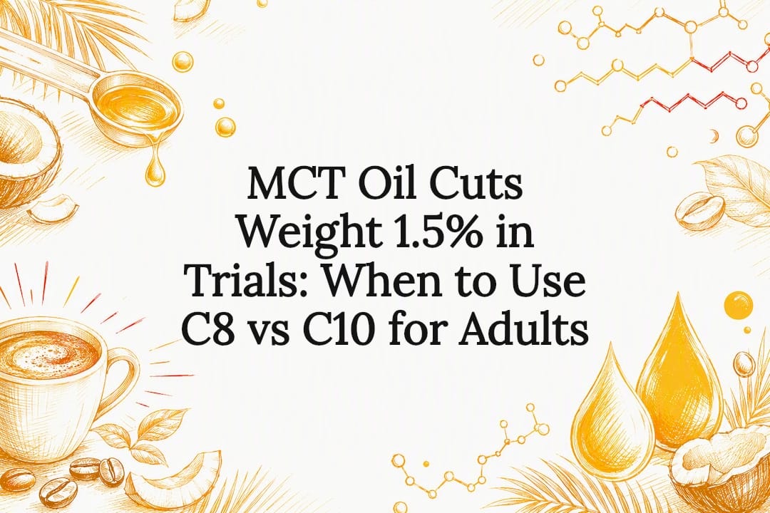 Decorative MCT oil title card illustration