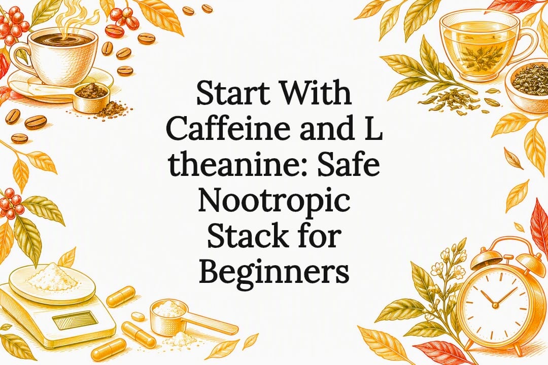 Decorative caffeine and theanine title card