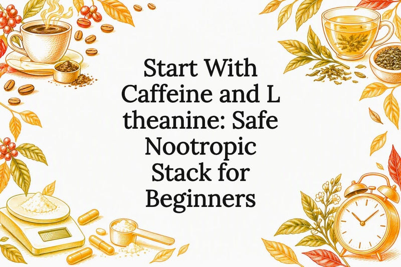 Decorative caffeine and theanine title card