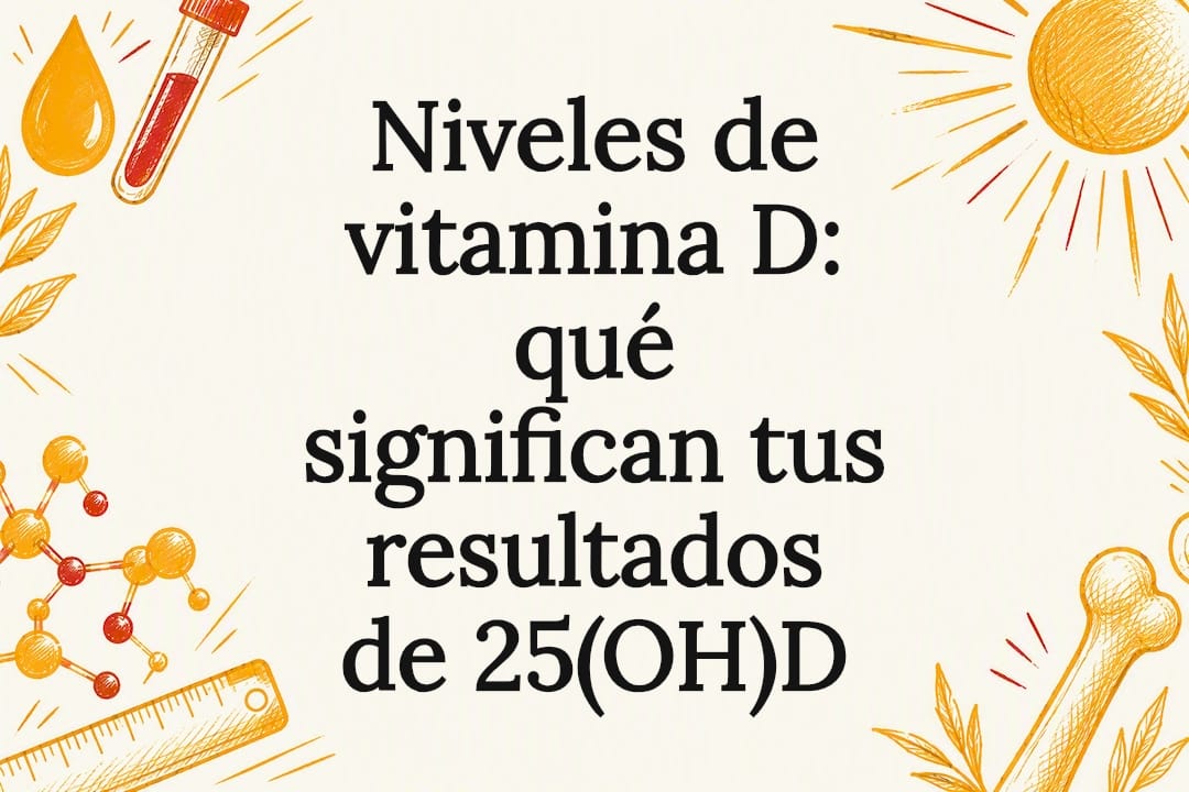 Tarjeta ilustrativa sobre resultados de vitamina D