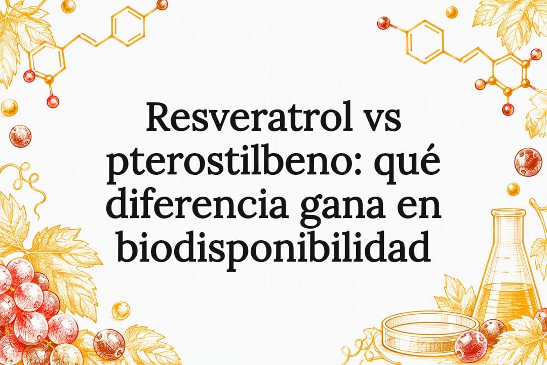 Representación molecular del resveratrol y el pterostilbeno