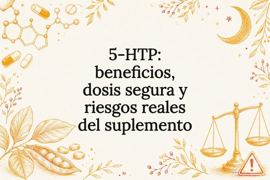 Tarjeta informativa sobre 5-HTP y su seguridad