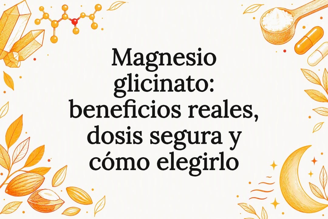 Ilustración decorativa de glicinato de magnesio