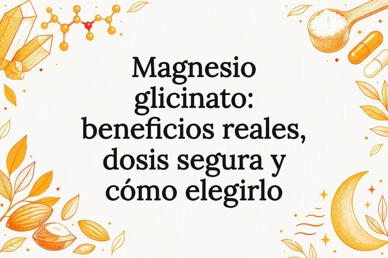 Ilustración decorativa de glicinato de magnesio