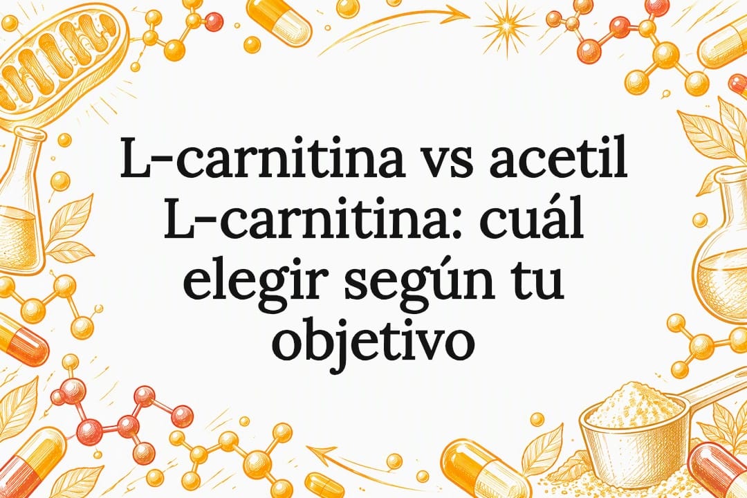 Tarjeta ilustrativa sobre las formas de carnitina