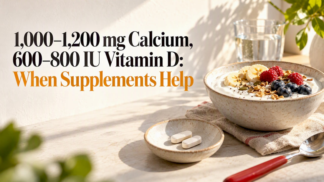 Yogurt and anonymous calcium supplement tablets