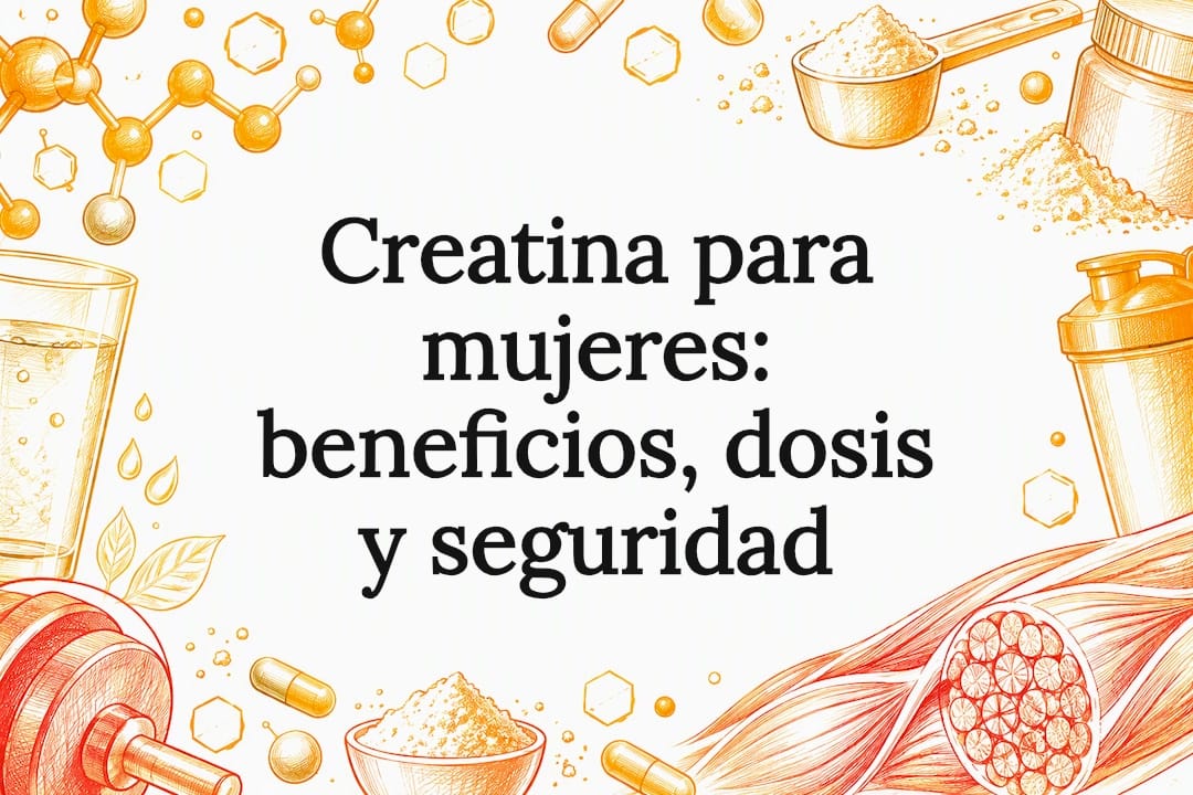 Tarjeta informativa sobre creatina para mujeres
