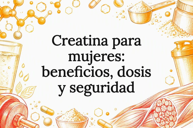 Tarjeta informativa sobre creatina para mujeres