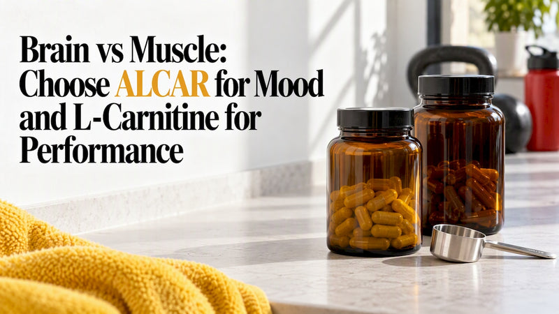 Two supplement containers representing carnitine choices