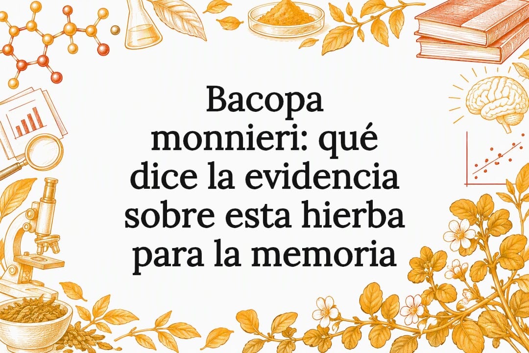 Tarjeta ilustrativa sobre Bacopa y la memoria