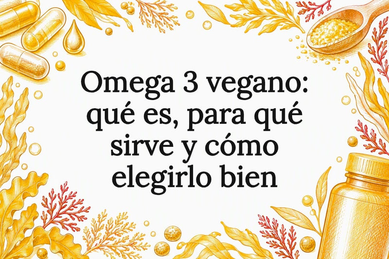 Tarjeta ilustrativa sobre omega 3 vegano