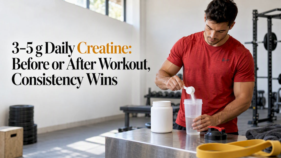Athlete measuring creatine into shaker