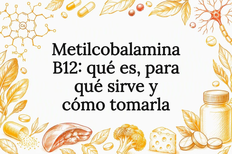 Tarjeta ilustrativa sobre metilcobalamina B12