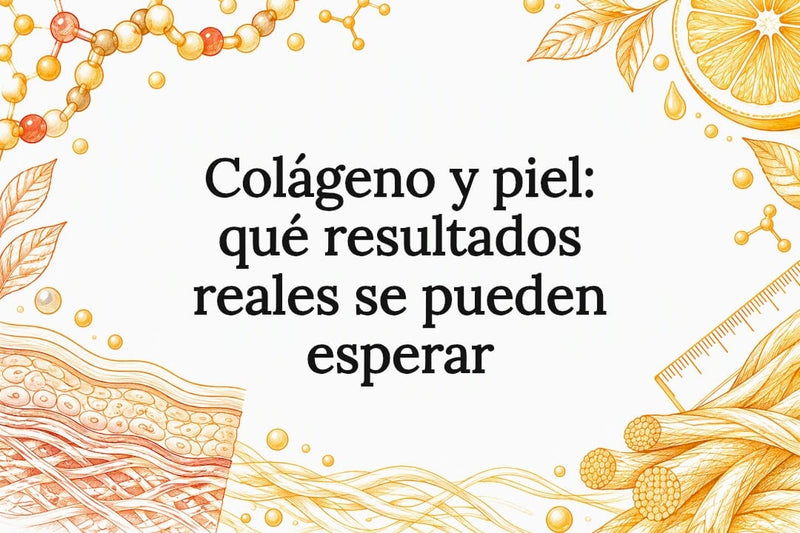 Tarjeta ilustrativa sobre colágeno y piel