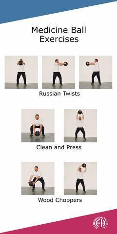 3 Total Body Medicine Ball with Handles Exercises - Fitness Health 