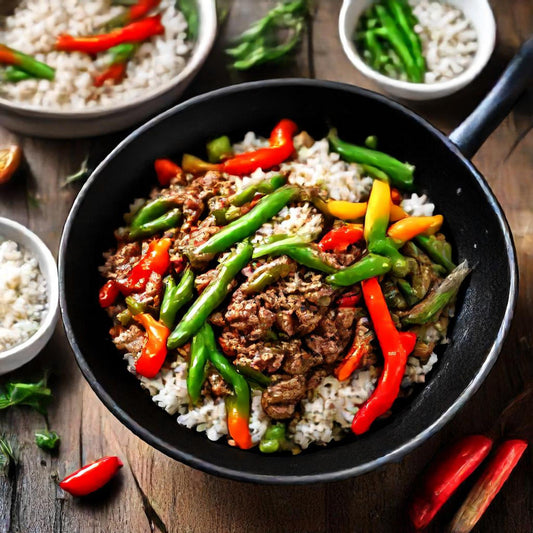 Lean Beef Stir-Fry with Brown Rice