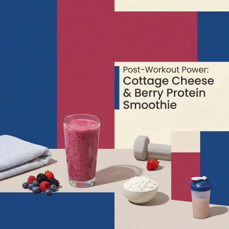 Post-Workout Power: Cottage Cheese & Berry Protein Smoothie