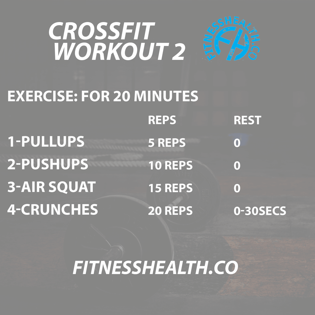 Crossfit workout 2 no equipment - Fitness Health 